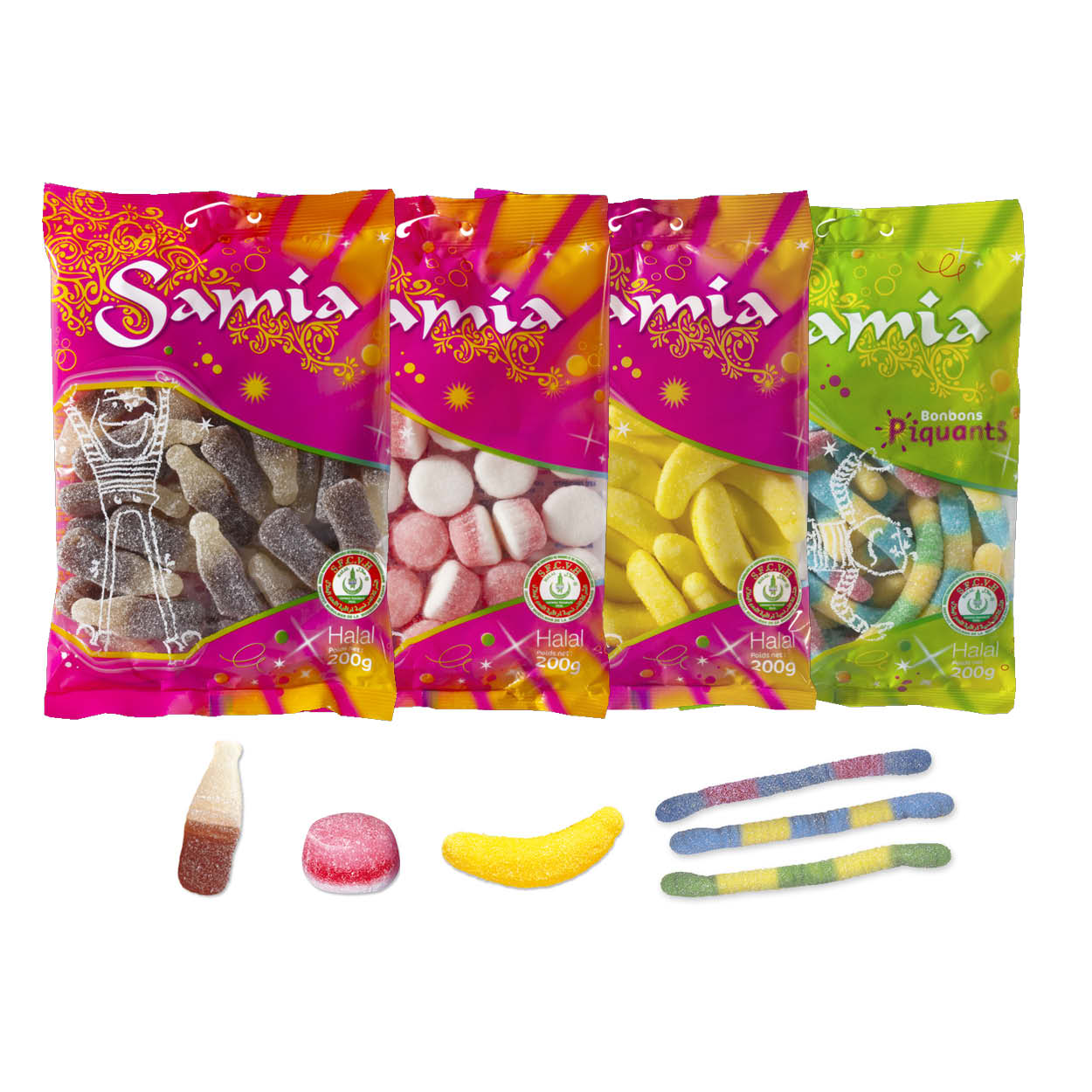 Bonbons halal sachets 200 g SAMIA Haudecoeur