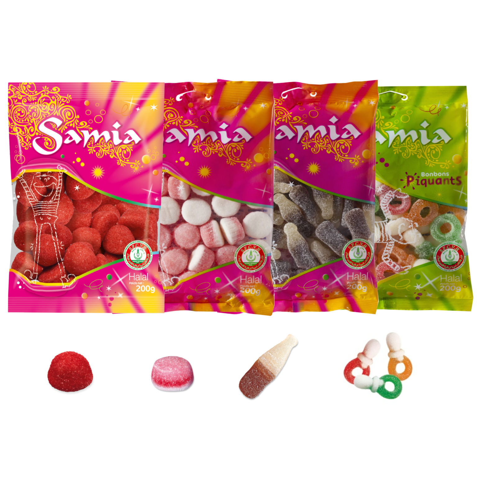Bonbons halal sachets 200 g SAMIA Haudecoeur